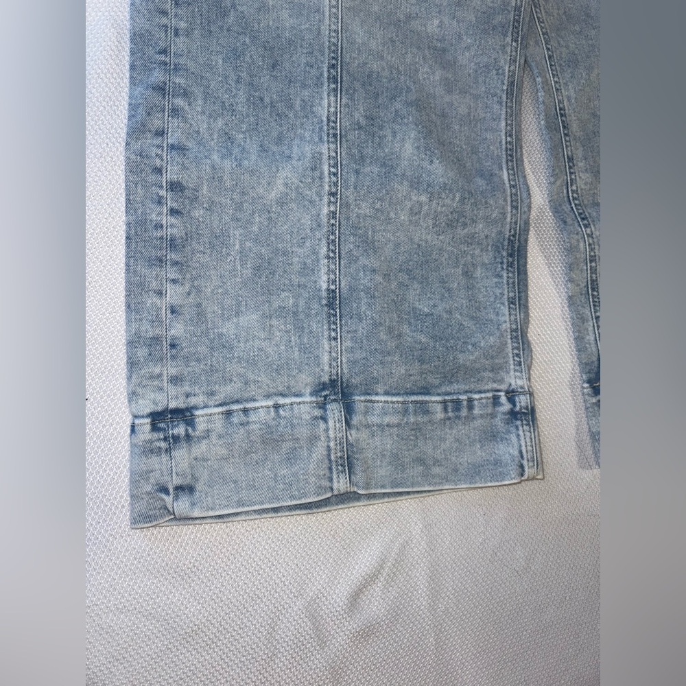 GAP High Rise Stride Wide Leg Ankle Jeans Light Wash Size 33 16L NWT ☀️🍂🥶🌼 - Picture 6 of 8